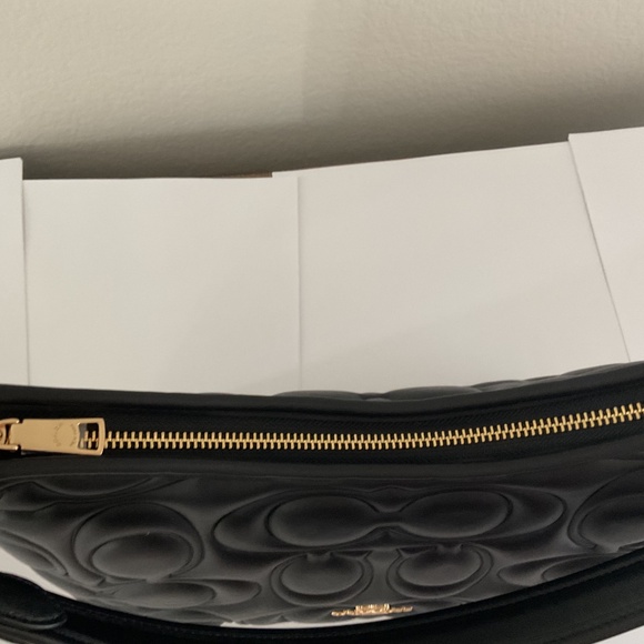 Coach Laurel Shoulder and Crossbody Bag in Signature Leather (embossed black) - Picture 6 of 7